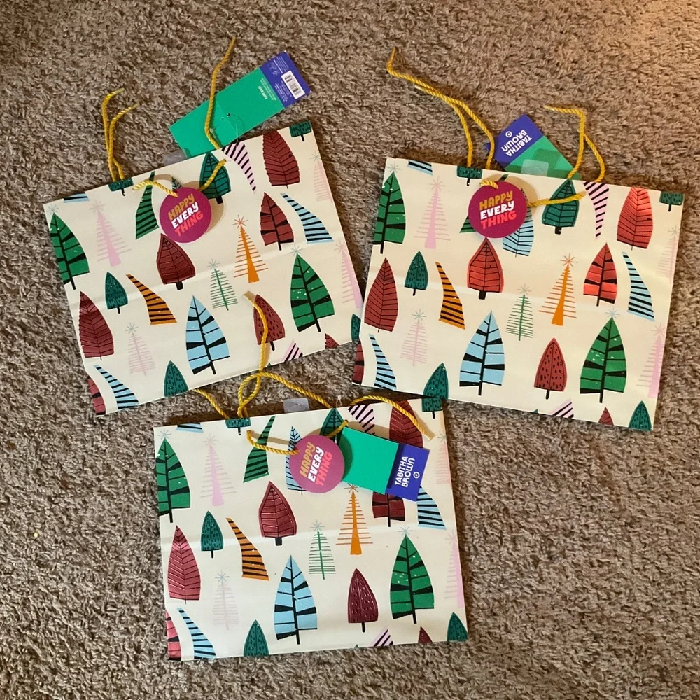 3-Medium Vogue Gift Bag Foil - Tabitha Brown for Target: Botanical